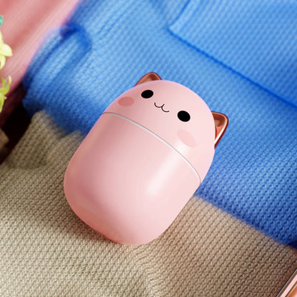 Air Humidifier Cute Cat Ultra - Silent USB Office Household Bedroom Car Aromatherapy Air Purifier With Led Cool Mist Spray - RELUX.STORE