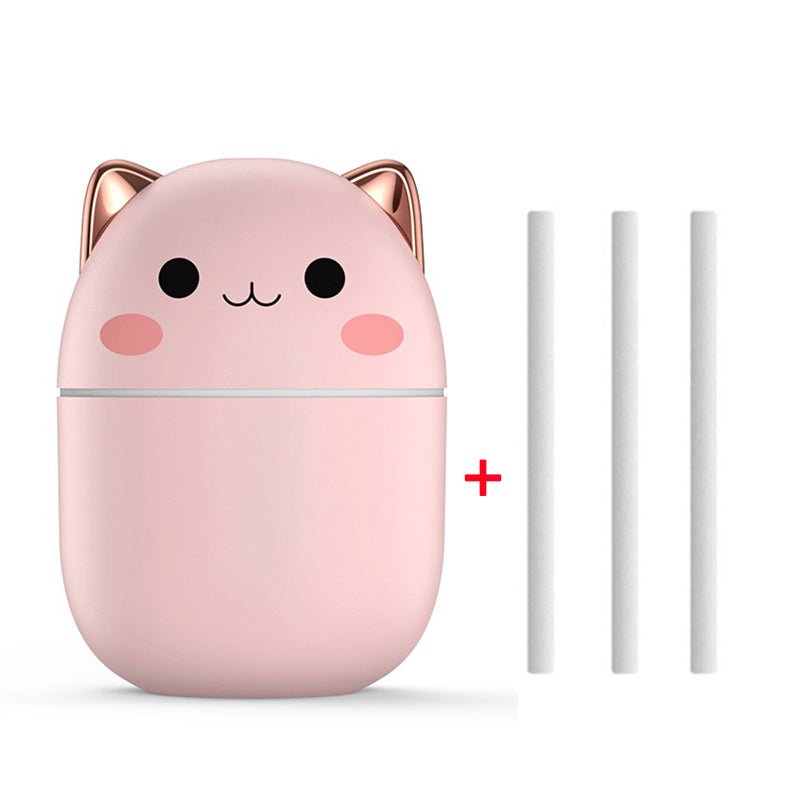 Air Humidifier Cute Cat Ultra - Silent USB Office Household Bedroom Car Aromatherapy Air Purifier With Led Cool Mist Spray - RELUX.STORE