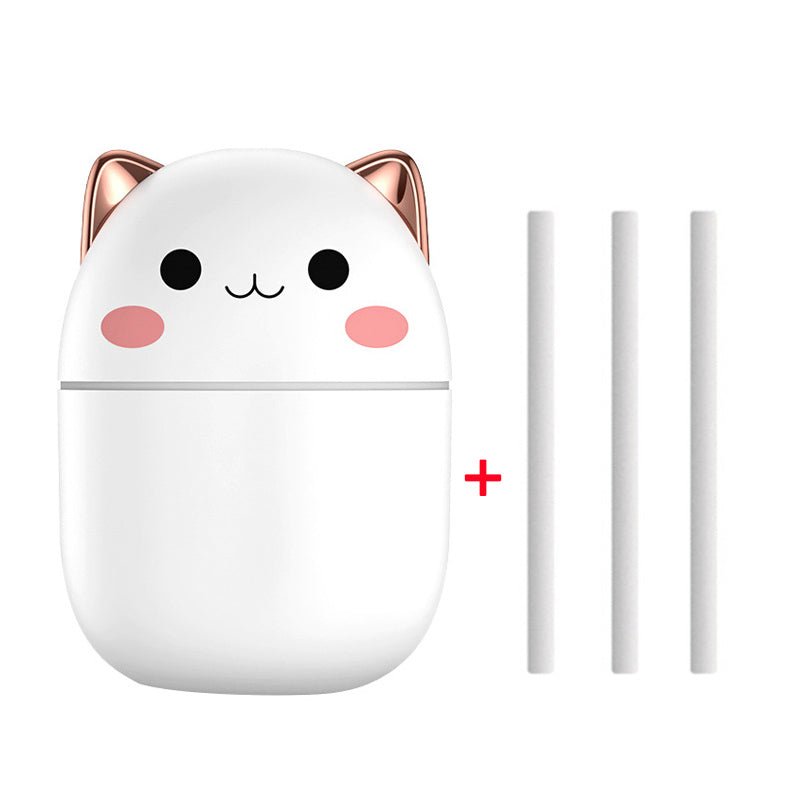 Air Humidifier Cute Cat Ultra - Silent USB Office Household Bedroom Car Aromatherapy Air Purifier With Led Cool Mist Spray - RELUX.STORE