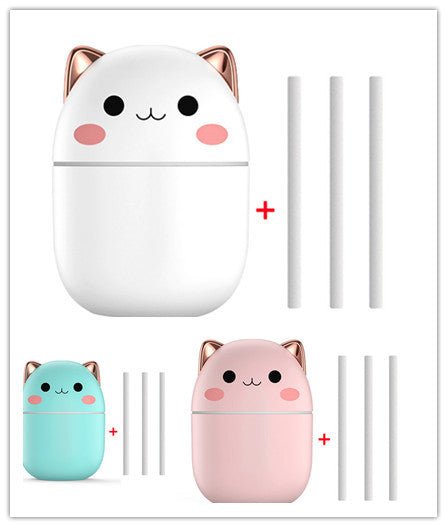 Air Humidifier Cute Cat Ultra - Silent USB Office Household Bedroom Car Aromatherapy Air Purifier With Led Cool Mist Spray - RELUX.STORE