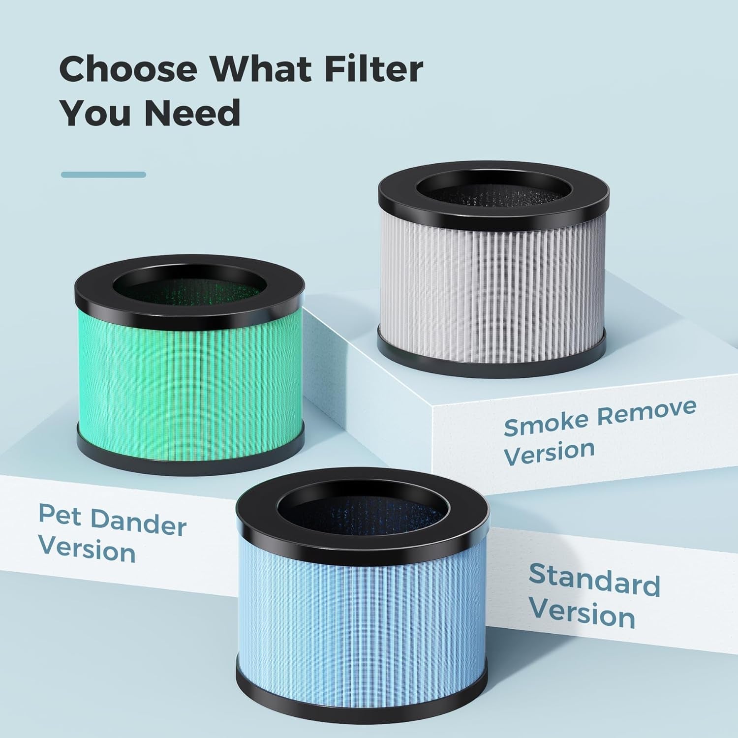 Air Purifier for Home & Bedroom – 3 - Layer Filter for Smoke, Pollen, Pet Dander & Odor, Sleep Mode, Timer, Energy Saving, 3 Speeds – MK01 White - RELUX.STORE