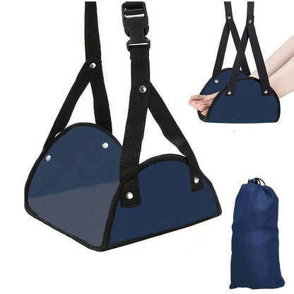 “Airplane Footrest with Adjustable Strap – Portable Hammock Leg Rest for Travel, Flights, and Comfort On - the - Go” - RELUX.STORE