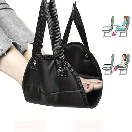 “Airplane Footrest with Adjustable Strap – Portable Hammock Leg Rest for Travel, Flights, and Comfort On - the - Go” - RELUX.STORE