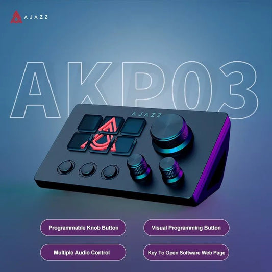 Ajazz AKP03E Programmable Macro Keyboard Multifunctional Console Panel Assistente Custom Button Mini Keyboard For PC Laptop - RELUX.STORE