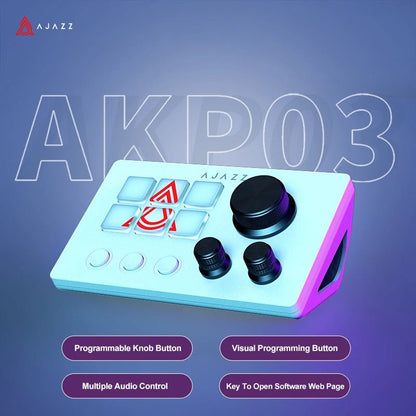 Ajazz AKP03E Programmable Macro Keyboard Multifunctional Console Panel Assistente Custom Button Mini Keyboard For PC Laptop - RELUX.STORE