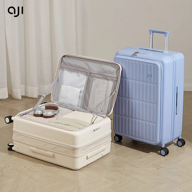 AJI Women Luggage Travel Suitcase Fashions Side Opening Carry On Luggage Expanding Capacity Trolley Case For Men 20 24 26 Inch - RELUX.STOREAJI Women Luggage Travel Suitcase Fashions Side Opening Carry On Luggage Expanding Capacity Trolley Case For Men 20 24 26 Inch