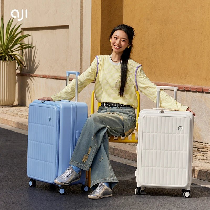 AJI Women Luggage Travel Suitcase Fashions Side Opening Carry On Luggage Expanding Capacity Trolley Case For Men 20 24 26 Inch - RELUX.STOREAJI Women Luggage Travel Suitcase Fashions Side Opening Carry On Luggage Expanding Capacity Trolley Case For Men 20 24 26 Inch
