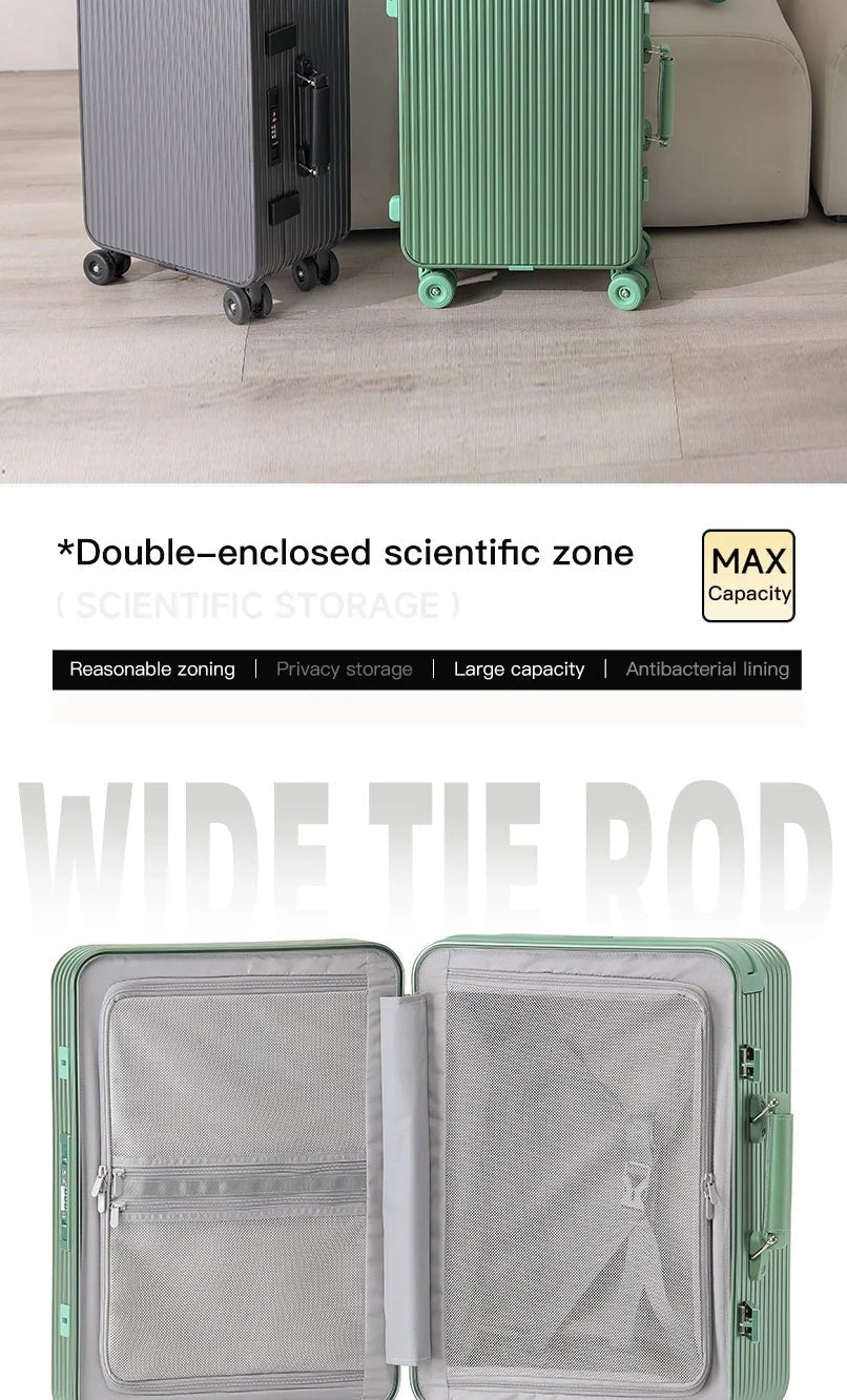 All aluminum magnesium alloy suitcase wide trolley suitcase 20 - inch boarding case 24 - inch metal trolley case password bag - RELUX.STOREAll aluminum magnesium alloy suitcase wide trolley suitcase 20 - inch boarding case 24 - inch metal trolley case password bag