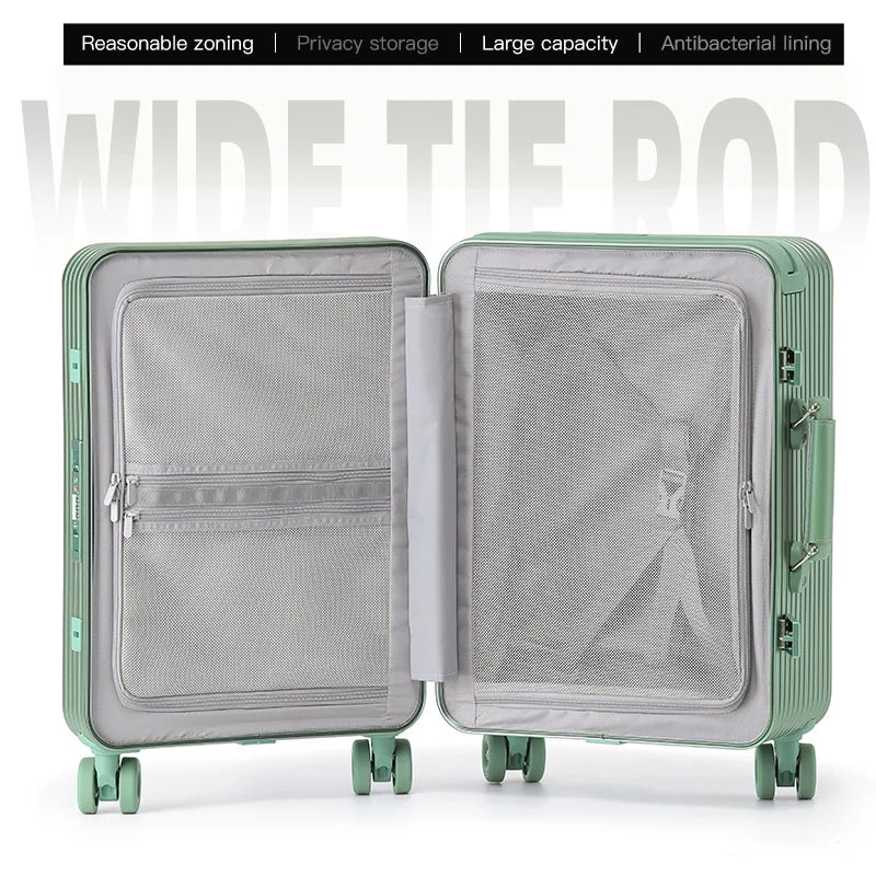 All aluminum magnesium alloy suitcase wide trolley suitcase 20 - inch boarding case 24 - inch metal trolley case password bag - RELUX.STOREAll aluminum magnesium alloy suitcase wide trolley suitcase 20 - inch boarding case 24 - inch metal trolley case password bag