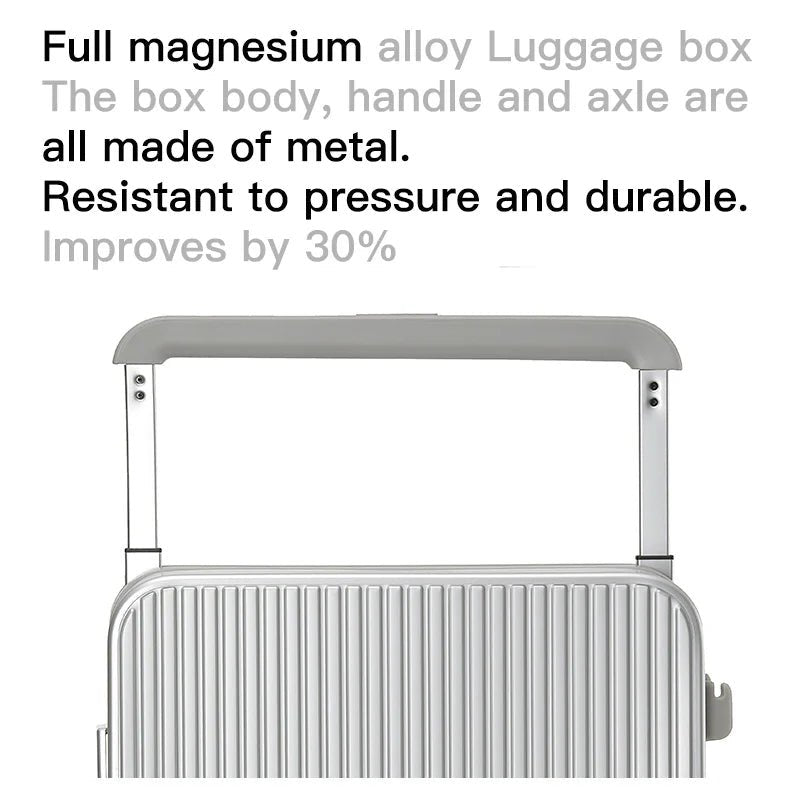 All aluminum magnesium alloy suitcase wide trolley suitcase 20 - inch boarding case 24 - inch metal trolley case password bag - RELUX.STOREAll aluminum magnesium alloy suitcase wide trolley suitcase 20 - inch boarding case 24 - inch metal trolley case password bag