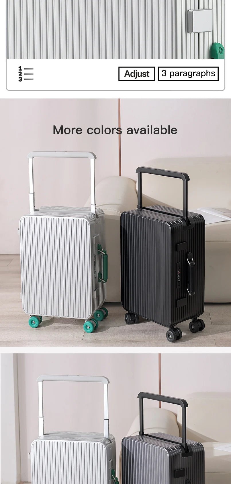 All aluminum magnesium alloy suitcase wide trolley suitcase 20 - inch boarding case 24 - inch metal trolley case password bag - RELUX.STOREAll aluminum magnesium alloy suitcase wide trolley suitcase 20 - inch boarding case 24 - inch metal trolley case password bag