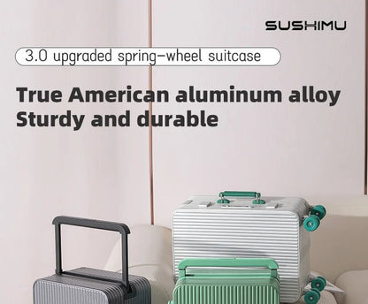 All aluminum magnesium alloy suitcase wide trolley suitcase 20 - inch boarding case 24 - inch metal trolley case password bag - RELUX.STOREAll aluminum magnesium alloy suitcase wide trolley suitcase 20 - inch boarding case 24 - inch metal trolley case password bag
