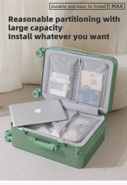 All aluminum magnesium alloy suitcase wide trolley suitcase 20 - inch boarding case 24 - inch metal trolley case password bag - RELUX.STOREAll aluminum magnesium alloy suitcase wide trolley suitcase 20 - inch boarding case 24 - inch metal trolley case password bag