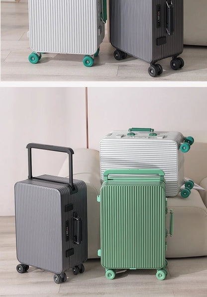 All aluminum magnesium alloy suitcase wide trolley suitcase 20 - inch boarding case 24 - inch metal trolley case password bag - RELUX.STOREAll aluminum magnesium alloy suitcase wide trolley suitcase 20 - inch boarding case 24 - inch metal trolley case password bag