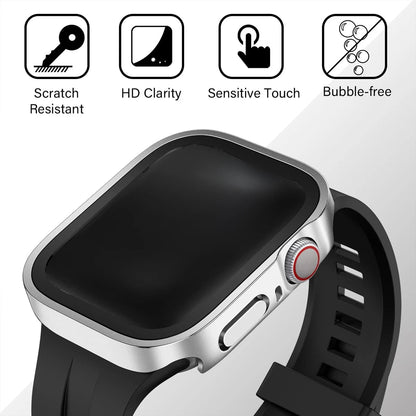 Aluminum Alloy Waterproof Case for Apple Watch Ultra 2 49mm 46mm 45mm 44mm 42mm Metal Full Coverage Iwatch Series 10 9 8 7 6 SE - RELUX.STORE