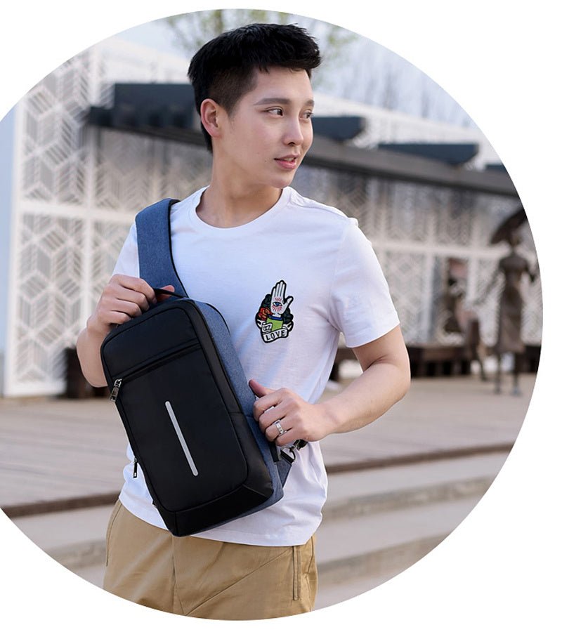 Anti - Theft USB Charging Chest Bag – Men’s Crossbody Shoulder Bag for Travel, Commuting & Everyday Use - RELUX.STORE