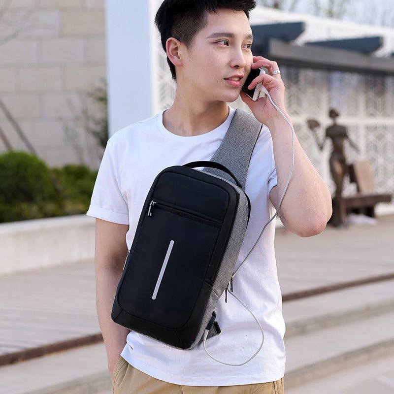 Anti - Theft USB Charging Chest Bag – Men’s Crossbody Shoulder Bag for Travel, Commuting & Everyday Use - RELUX.STORE