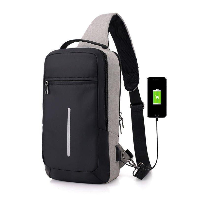 Anti - Theft USB Charging Chest Bag – Men’s Crossbody Shoulder Bag for Travel, Commuting & Everyday Use - RELUX.STORE