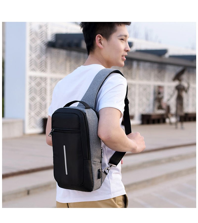 Anti - Theft USB Charging Chest Bag – Men’s Crossbody Shoulder Bag for Travel, Commuting & Everyday Use - RELUX.STORE