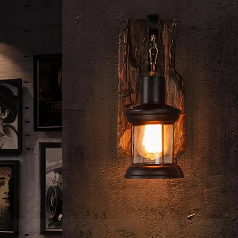 💡 "Antique Industrial Wood Wall Sconce – Rustic Iron & Wood Wall Lamp for Bar, Loft, Corridor & Home Décor Lighting" - RELUX.STORE