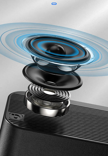 APP Volume Knob Subwoofer Mini Portable Desktop Alarm Clock LED Speakers Bass FM Radio Wireless Speaker Night Light BT Speaker - RELUX.STORE