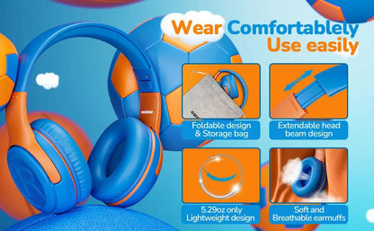 "AT2 Surround Stereo Gaming Headphones – 3.5mm Wired Headset with Mic, Soft Memory Earmuffs for PC, Laptop, Kids & Toddlers (1/2/3 Pack)" - RELUX.STORE