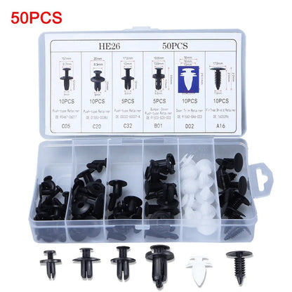 Auto Fastener Clip Mixed Car Body Push Retainer Pin Rivet Bumper Door Trim Panel Fastener Kit Car Clips Box or Bag packaging - RELUX.STORE
