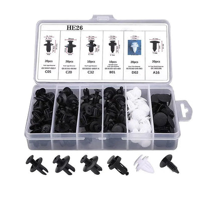 Auto Fastener Clip Mixed Car Body Push Retainer Pin Rivet Bumper Door Trim Panel Fastener Kit Car Clips Box or Bag packaging - RELUX.STORE