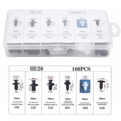 Auto Fastener Clip Mixed Car Body Push Retainer Pin Rivet Bumper Door Trim Panel Fastener Kit Car Clips Box or Bag packaging - RELUX.STORE