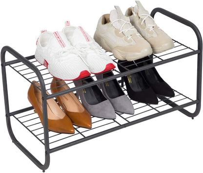 3-Tier Shoe Rack, Fabric Shoe Shelf for Closet Bedroom Entryway (Light Gray)