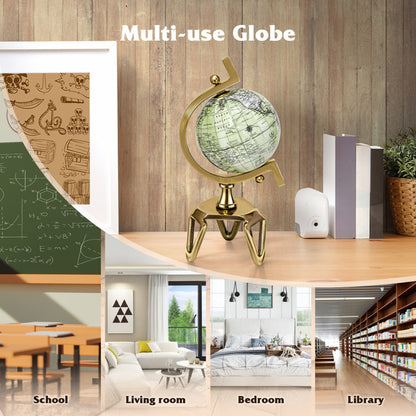 Educational Geographic 5/8/10 Inch World Globe with Triangle Metal Stand