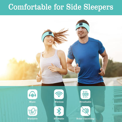 Sleep Headphones Headband – Wireless Bluetooth Music Headband with Ultra-Thin HD Stereo Speakers | Sports Headphones for Running, Yoga, Meditation & Side Sleepers
