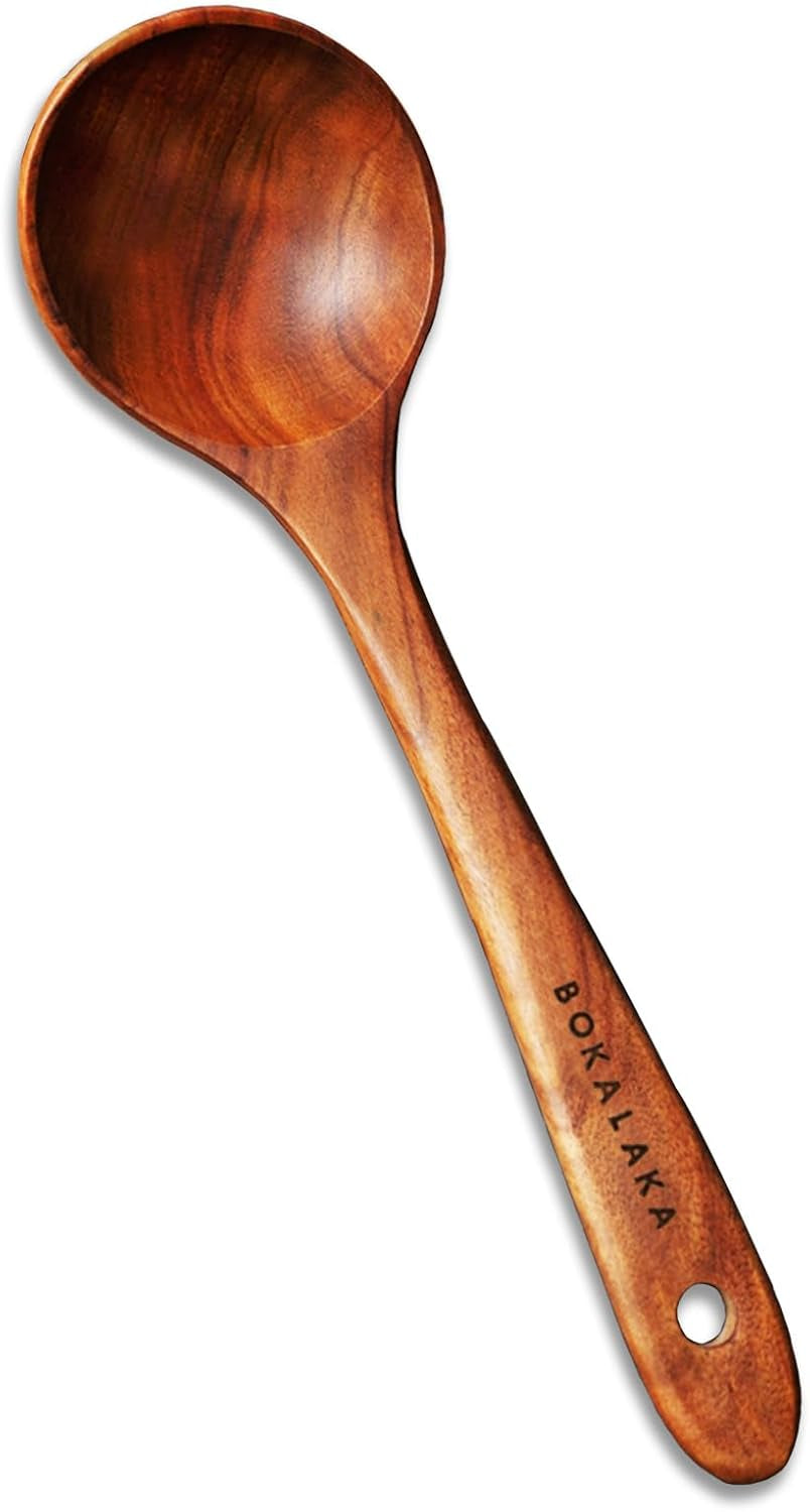 Teak Wooden Spoons for Cooking - 8Pcs Kitchen Utensils Set with Spatulas
