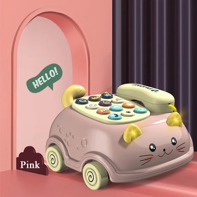 “Baby 3 - in - 1 Musical Phone Toy – Toddler Interactive Learning Montessori Toy with Lights, Cat Telephone & Storytelling for Early Education” - RELUX.STORE