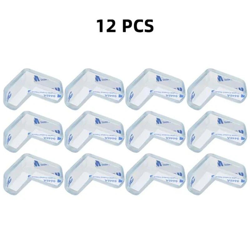 “Baby Safety Corner Protectors – 4/8/12pcs Transparent Silicone Table Edge Guards | Child Anti - Collision Corner Cushions for Furniture Protection” - RELUX.STORE
