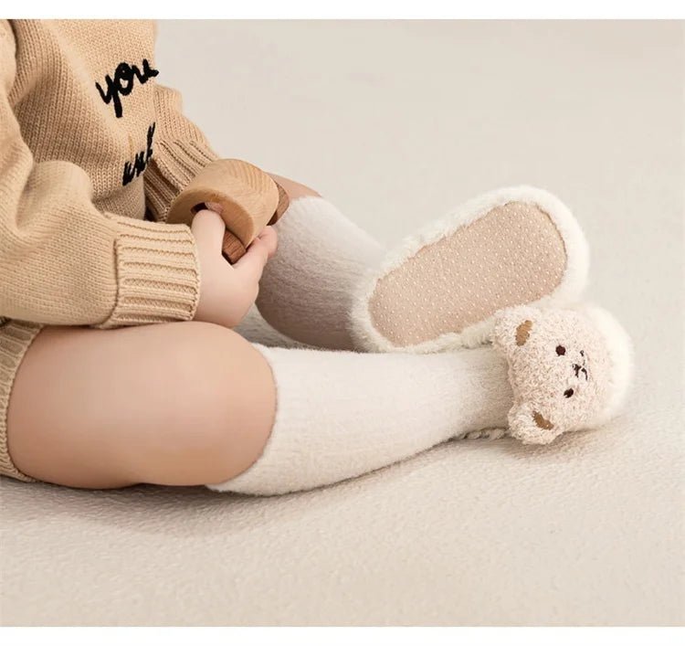 Baby Socks For Girls Boys Shoes Velvet Winter Thicken Warm Cartoon Bear Newborn Floor Sock Non Slip Soft Toddler First Walker - RELUX.STOREBaby Socks For Girls Boys Shoes Velvet Winter Thicken Warm Cartoon Bear Newborn Floor Sock Non Slip Soft Toddler First Walker