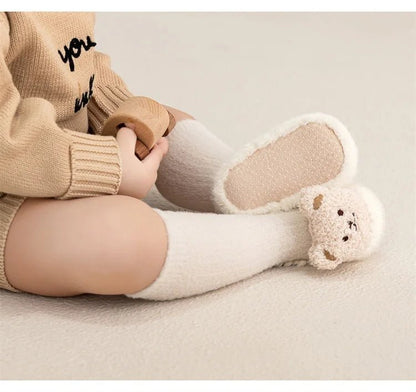 Baby Socks For Girls Boys Shoes Velvet Winter Thicken Warm Cartoon Bear Newborn Floor Sock Non Slip Soft Toddler First Walker - RELUX.STOREBaby Socks For Girls Boys Shoes Velvet Winter Thicken Warm Cartoon Bear Newborn Floor Sock Non Slip Soft Toddler First Walker