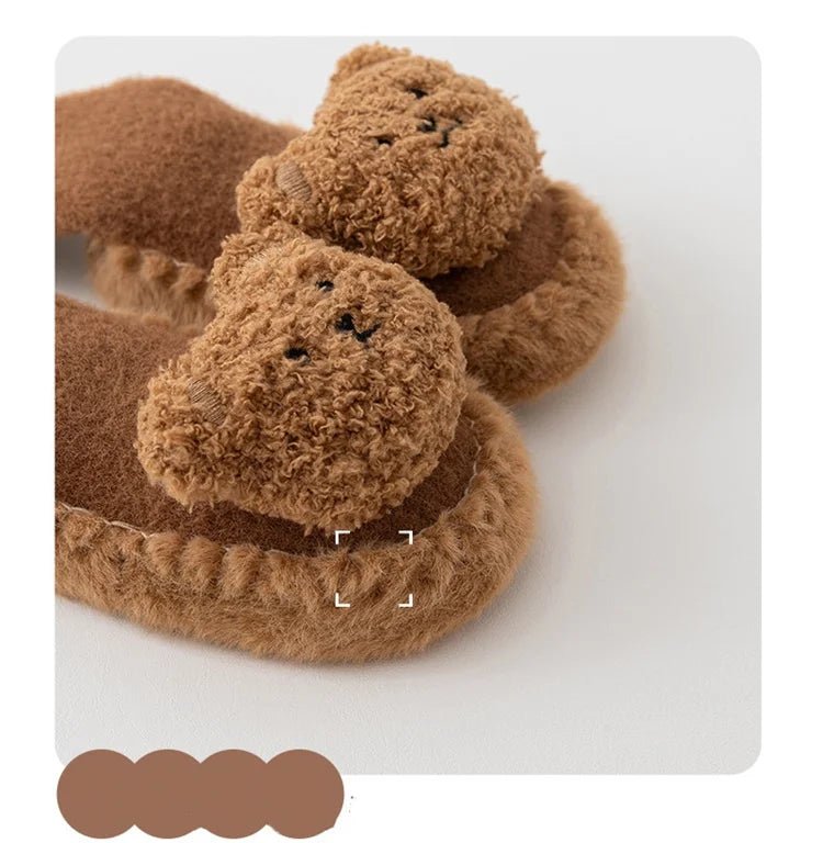 Baby Socks For Girls Boys Shoes Velvet Winter Thicken Warm Cartoon Bear Newborn Floor Sock Non Slip Soft Toddler First Walker - RELUX.STOREBaby Socks For Girls Boys Shoes Velvet Winter Thicken Warm Cartoon Bear Newborn Floor Sock Non Slip Soft Toddler First Walker