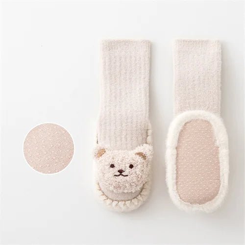 Baby Socks For Girls Boys Shoes Velvet Winter Thicken Warm Cartoon Bear Newborn Floor Sock Non Slip Soft Toddler First Walker - RELUX.STOREBaby Socks For Girls Boys Shoes Velvet Winter Thicken Warm Cartoon Bear Newborn Floor Sock Non Slip Soft Toddler First Walker
