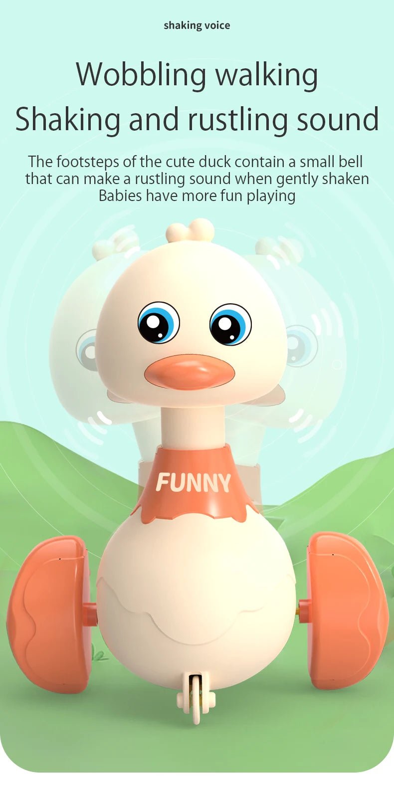 “Baby Toy Swing Duck Pull - Back Car – Cartoon Animal Inertia Vehicle for Toddlers, Early Education Toy for Boys & Girls” - RELUX.STORE