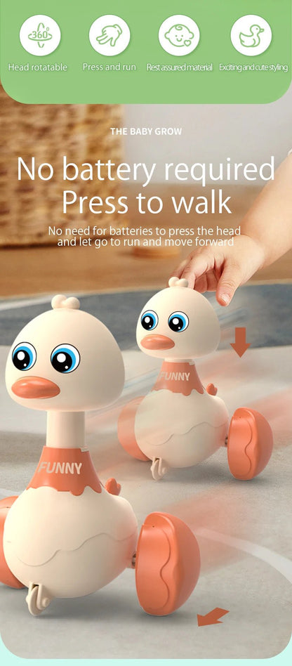 “Baby Toy Swing Duck Pull - Back Car – Cartoon Animal Inertia Vehicle for Toddlers, Early Education Toy for Boys & Girls” - RELUX.STORE