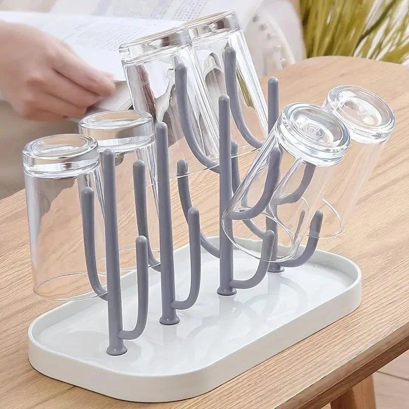 Baby Tree - shaped Milk Bottle Drain Rack, Dust - proof Milk Bottle Holder, Cup Drain Rack Easter Gift - RELUX.STOREBaby Tree - shaped Milk Bottle Drain Rack, Dust - proof Milk Bottle Holder, Cup Drain Rack Easter Gift