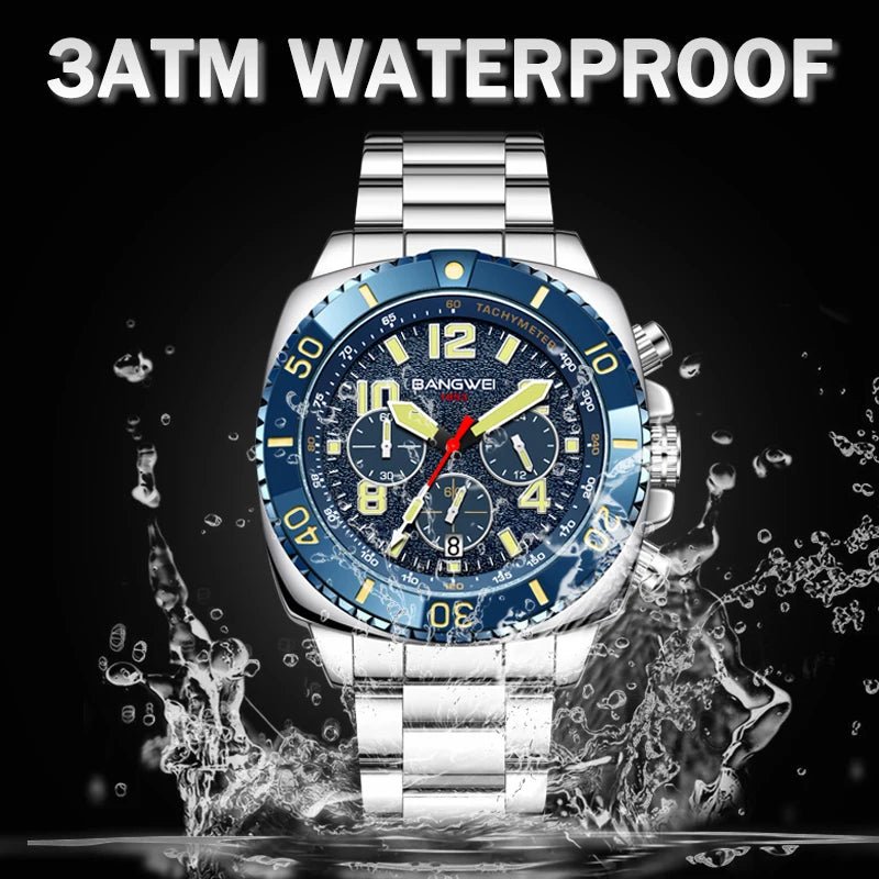 BANGWEI 2025 Luxury Watches Men Fashion Sports Quartz Wristwatches 30M Waterproof Luminous Chronograph Mens Watch Reloj Hombre - RELUX.STORE