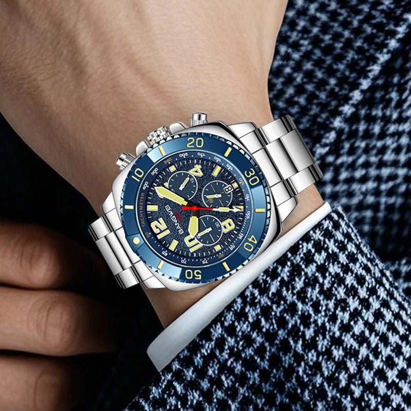 BANGWEI 2025 Luxury Watches Men Fashion Sports Quartz Wristwatches 30M Waterproof Luminous Chronograph Mens Watch Reloj Hombre - RELUX.STORE