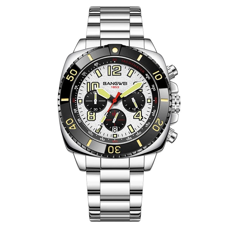 BANGWEI 2025 Luxury Watches Men Fashion Sports Quartz Wristwatches 30M Waterproof Luminous Chronograph Mens Watch Reloj Hombre - RELUX.STORE