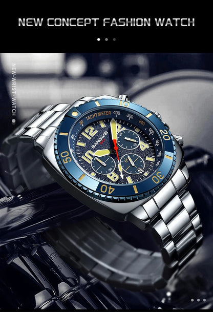 BANGWEI 2025 Luxury Watches Men Fashion Sports Quartz Wristwatches 30M Waterproof Luminous Chronograph Mens Watch Reloj Hombre - RELUX.STORE