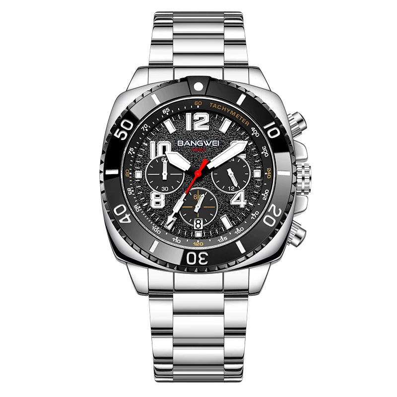 BANGWEI 2025 Luxury Watches Men Fashion Sports Quartz Wristwatches 30M Waterproof Luminous Chronograph Mens Watch Reloj Hombre - RELUX.STORE