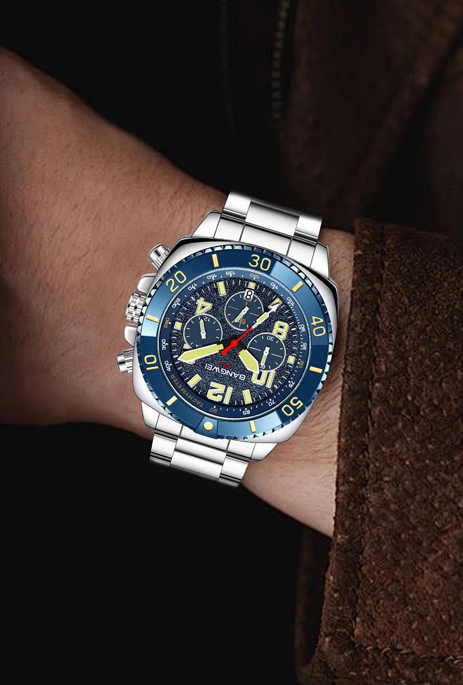 BANGWEI 2025 Luxury Watches Men Fashion Sports Quartz Wristwatches 30M Waterproof Luminous Chronograph Mens Watch Reloj Hombre - RELUX.STORE