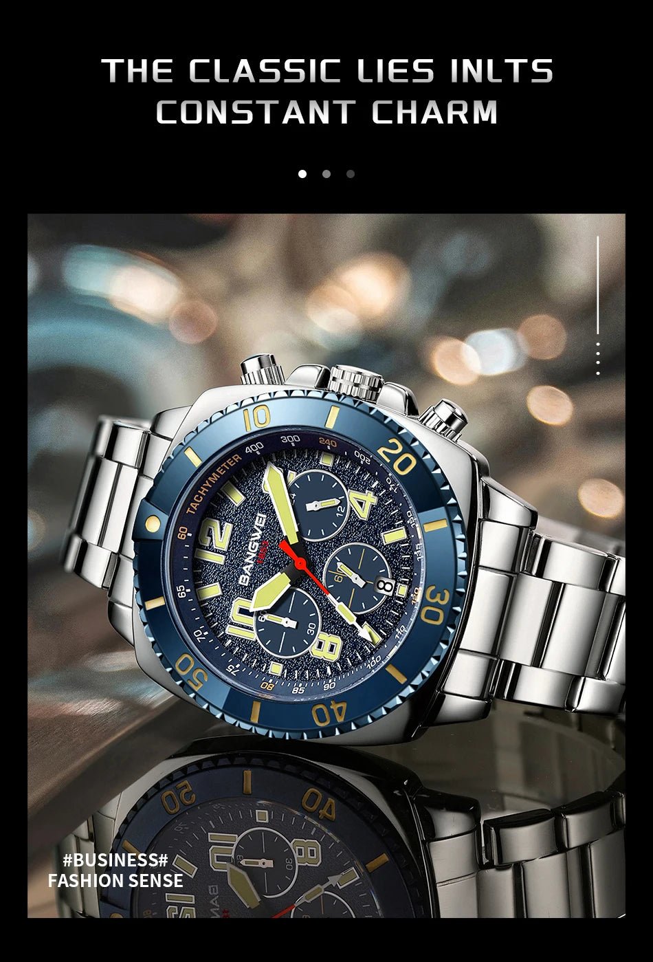 BANGWEI 2025 Luxury Watches Men Fashion Sports Quartz Wristwatches 30M Waterproof Luminous Chronograph Mens Watch Reloj Hombre - RELUX.STORE