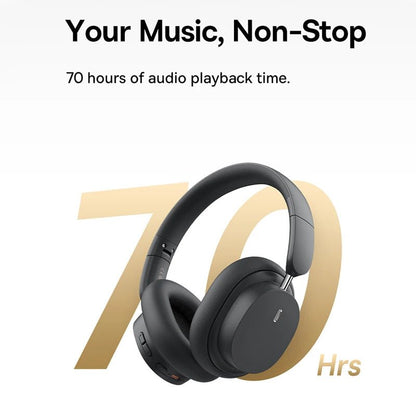 Baseus Bowie D05 Wireless Headphones – 3D Spatial Audio, Bluetooth 5.3, 40mm Drivers, Foldable Over - Ear Headset with 70H Playback - RELUX.STORE